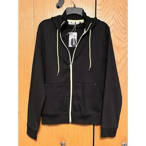 Crane Black Zip Up Hooded Training Jacket Oeko-Tex Men’s Size S NEW NWT